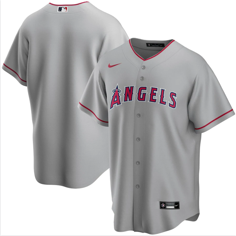Men's Los Angeles Angels Gray Base Stitched Jersey